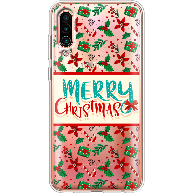 Прозрачный чехол Uprint Meizu 16Xs Vintage Christmas Pattern