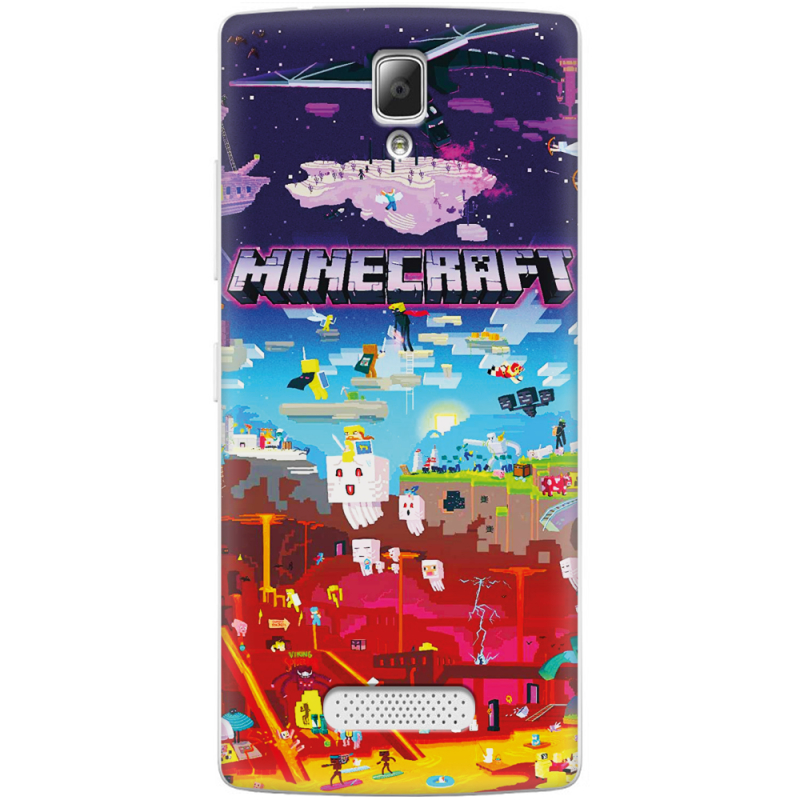 Чехол Uprint Lenovo A2010 Minecraft World Beyond