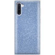 Чехол с блёстками Samsung N970 Galaxy Note 10 Голубой