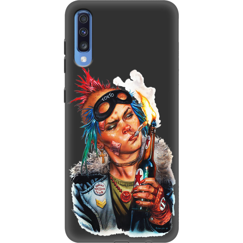 Черный чехол Uprint Samsung A705 Galaxy A70 Tanker Girl