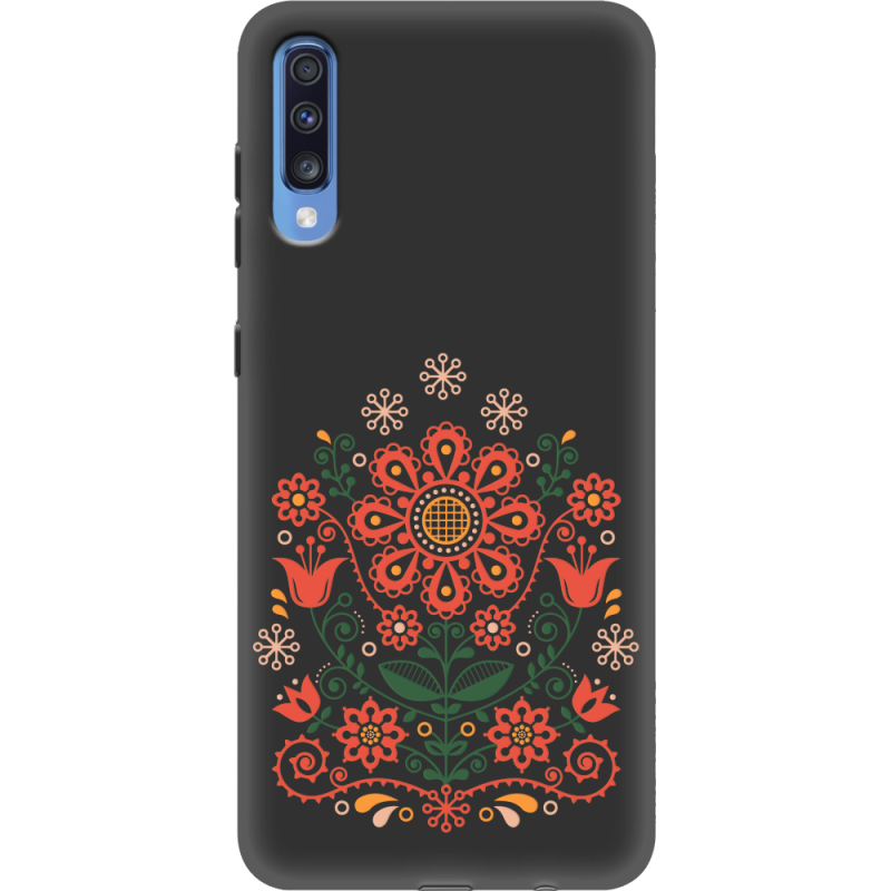 Черный чехол Uprint Samsung A705 Galaxy A70 Ukrainian Ornament