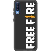 Черный чехол Uprint Samsung A705 Galaxy A70 Free Fire White Logo