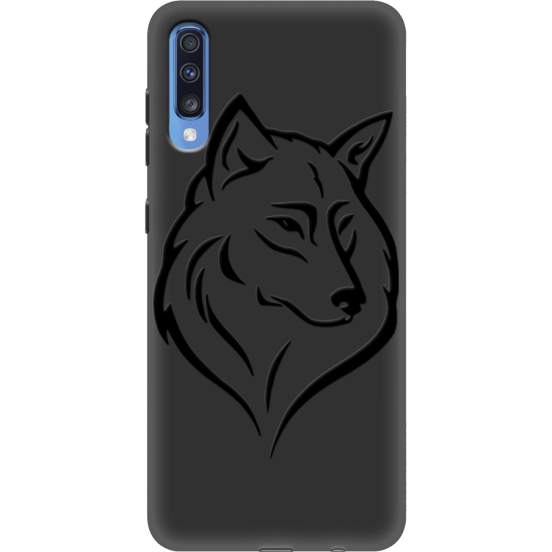 Черный чехол Uprint Samsung A705 Galaxy A70 Wolf