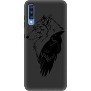 Черный чехол Uprint Samsung A705 Galaxy A70 Wolf and Raven