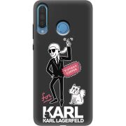 Черный чехол Uprint Huawei P30 Lite For Karl