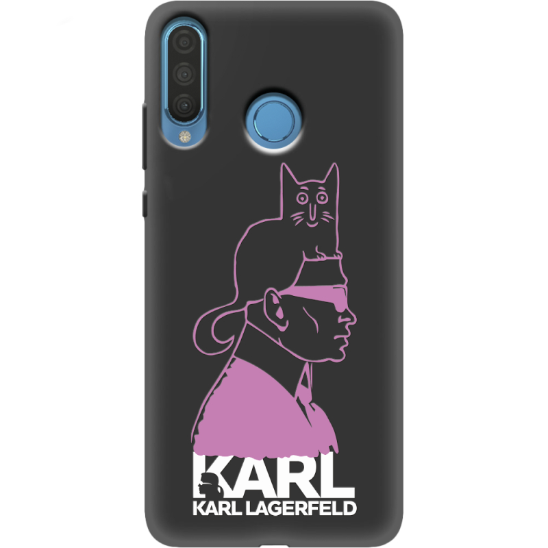 Черный чехол Uprint Huawei P30 Lite Pink Karl