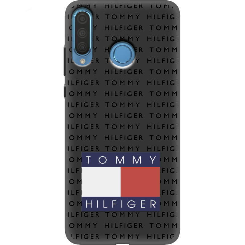 Черный чехол Uprint Huawei P30 Lite Tommy Print