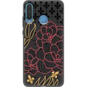 Черный чехол Uprint Huawei P30 Lite FranceFlowers