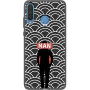 Черный чехол Uprint Huawei P30 Lite Man Pattern