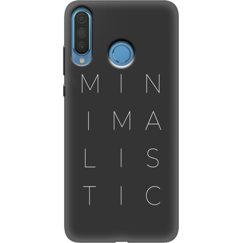 Черный чехол Uprint Huawei P30 Lite Minimalistic