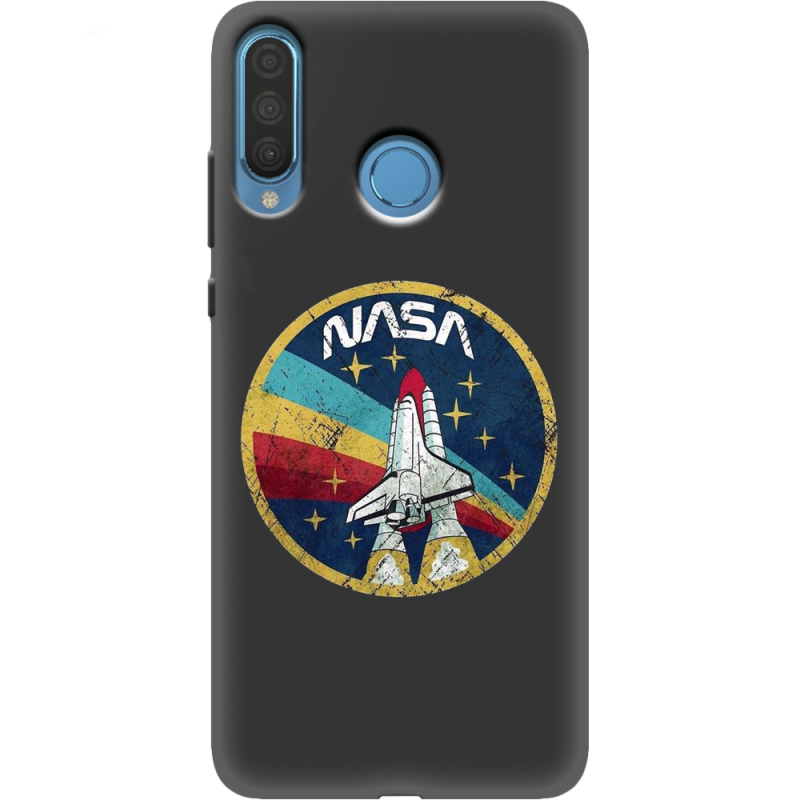 Черный чехол Uprint Huawei P30 Lite NASA