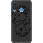 Черный чехол Uprint Huawei P30 Lite Lion