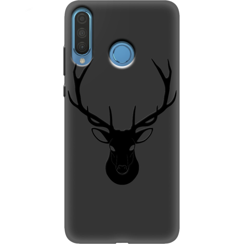 Черный чехол Uprint Huawei P30 Lite Deer