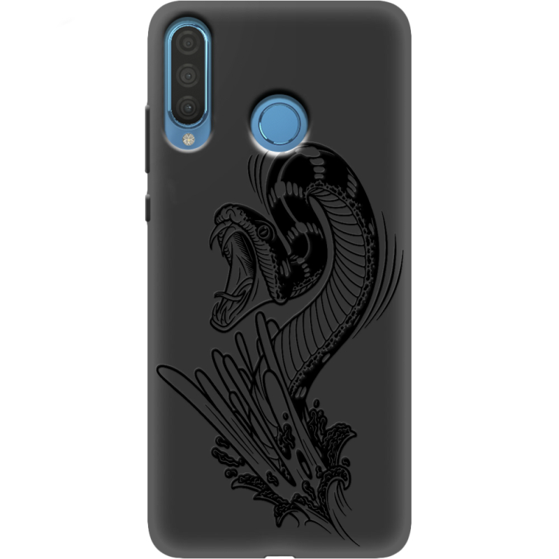 Черный чехол Uprint Huawei P30 Lite Snake