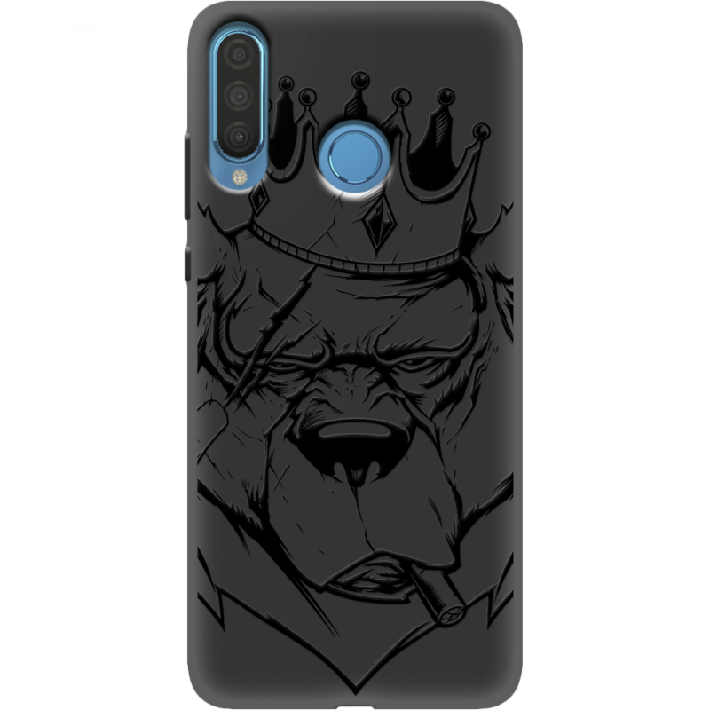 Черный чехол Uprint Huawei P30 Lite Bear King