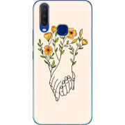 Чехол Uprint Vivo Y15 Flower Hands