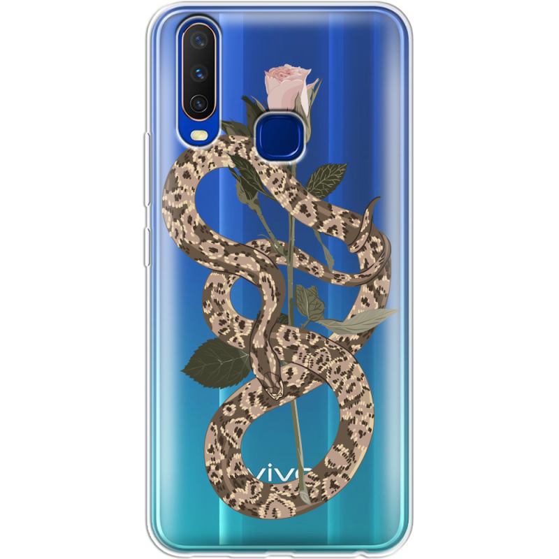 Прозрачный чехол Uprint Vivo Y15 Glamor Snake