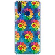 Прозрачный чехол Uprint Vivo Y15 Hippie Flowers