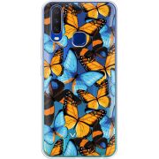 Прозрачный чехол Uprint Vivo Y15 Butterfly Morpho