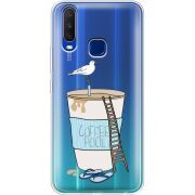 Прозрачный чехол Uprint Vivo Y15 Segull in Cofee Pool