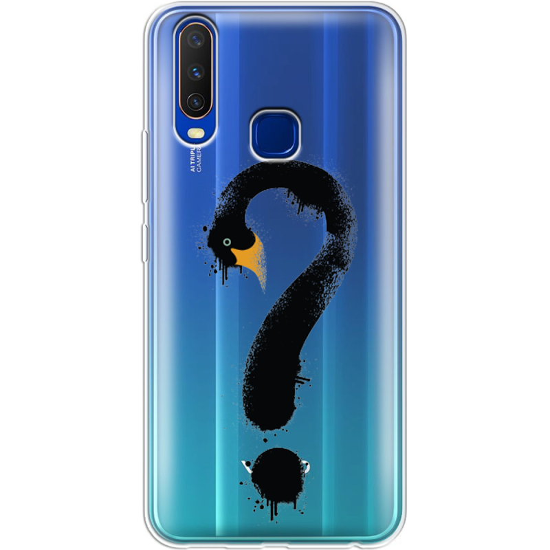 Прозрачный чехол Uprint Vivo Y15 Swan question