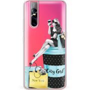 Прозрачный чехол Uprint Vivo V15 Pro City Girl