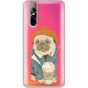 Прозрачный чехол Uprint Vivo V15 Pro Dog Coffeeman