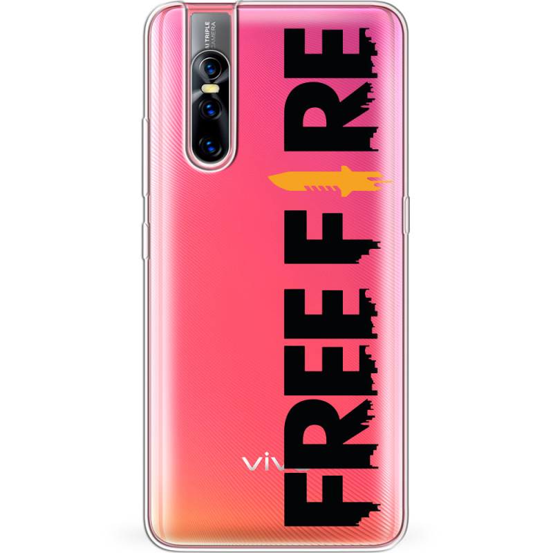 Прозрачный чехол Uprint Vivo V15 Pro Free Fire Black Logo