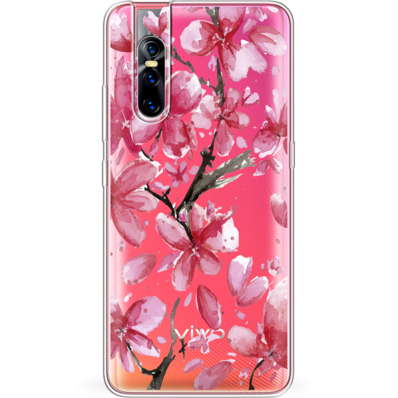 Прозрачный чехол Uprint Vivo V15 Pro Pink Magnolia