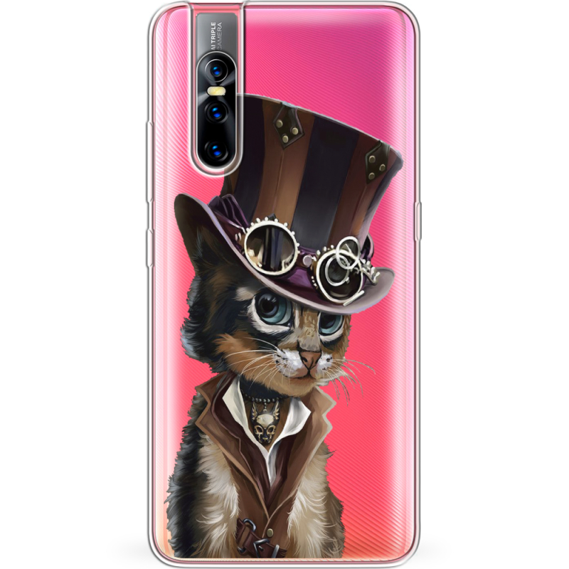 Прозрачный чехол Uprint Vivo V15 Pro Steampunk Cat