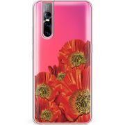 Прозрачный чехол Uprint Vivo V15 Pro Red Poppies