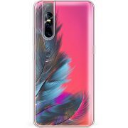 Прозрачный чехол Uprint Vivo V15 Pro Feathers