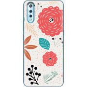 Чехол Uprint Vivo V17 Neo Line Flowers