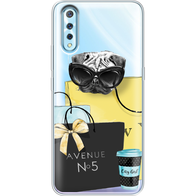 Прозрачный чехол Uprint Vivo V17 Neo Fashion Pug