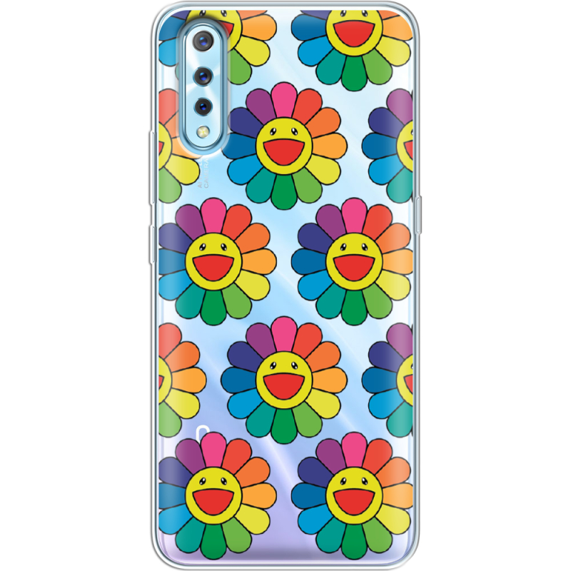 Прозрачный чехол Uprint Vivo V17 Neo Hippie Flowers