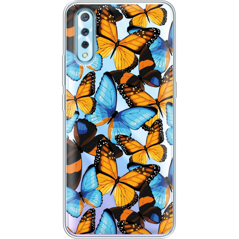 Прозрачный чехол Uprint Vivo V17 Neo Butterfly Morpho