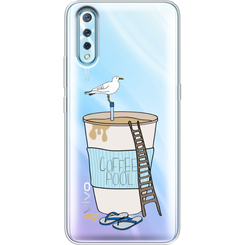 Прозрачный чехол Uprint Vivo V17 Neo Segull in Cofee Pool