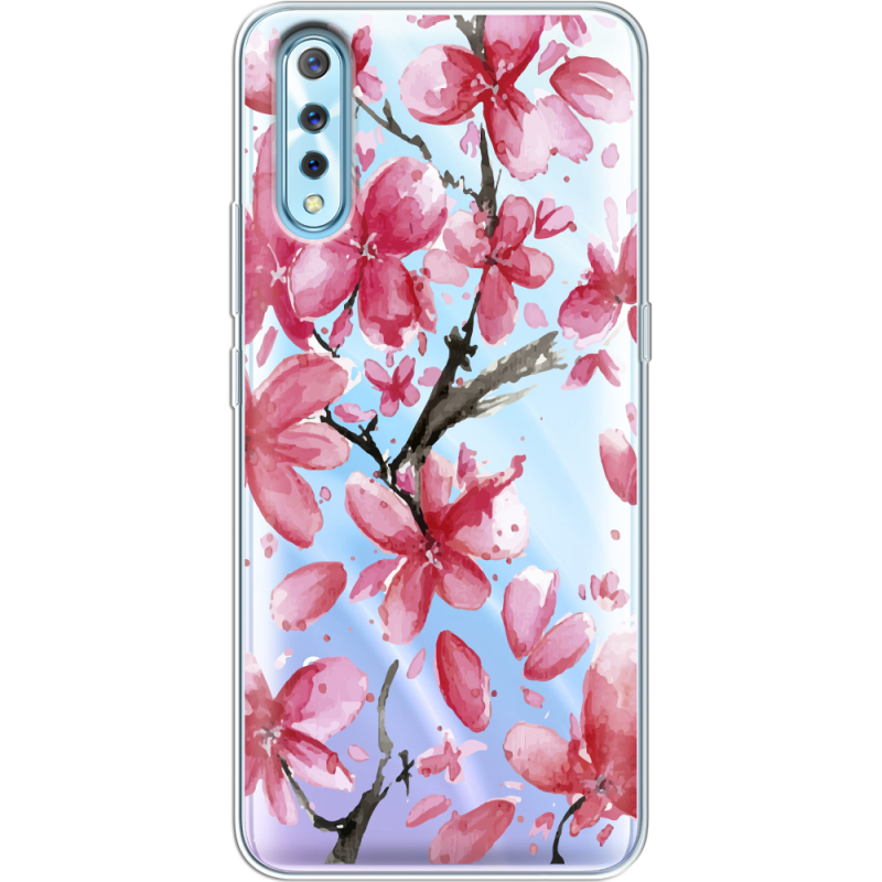 Прозрачный чехол Uprint Vivo V17 Neo Pink Magnolia