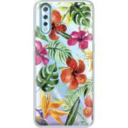 Прозрачный чехол Uprint Vivo V17 Neo Tropical Flowers