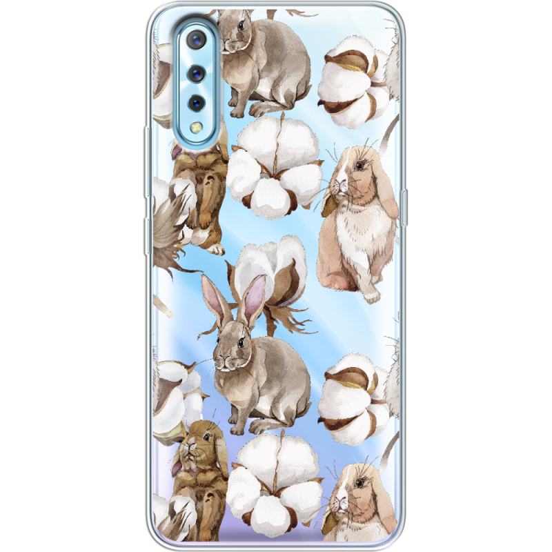 Прозрачный чехол Uprint Vivo V17 Neo Cotton and Rabbits