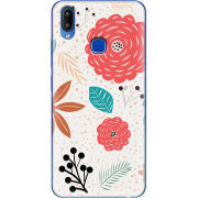 Чехол Uprint Vivo Y93 Lite Line Flowers