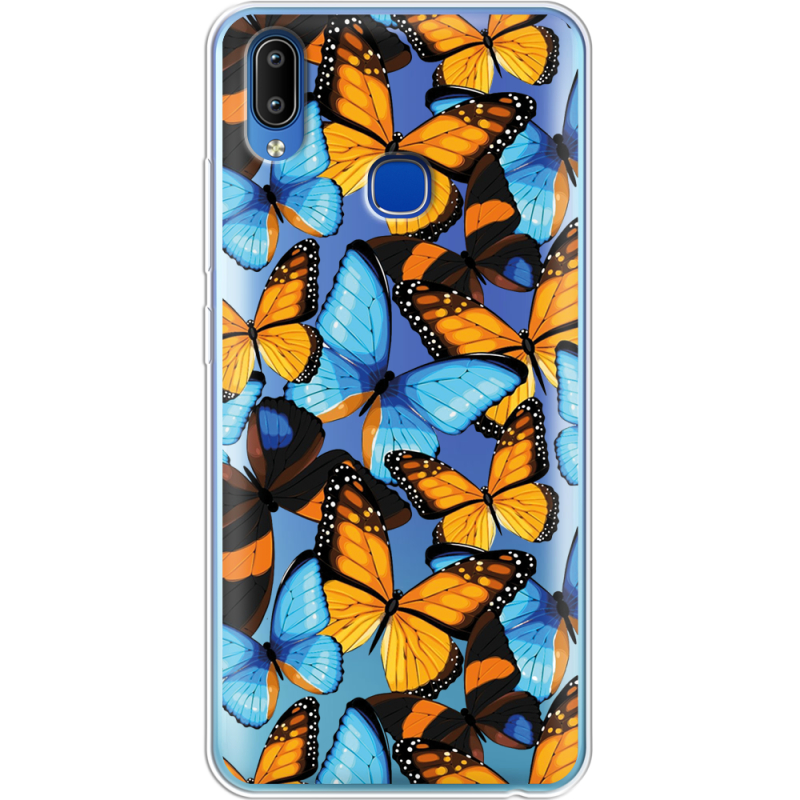 Прозрачный чехол Uprint Vivo Y93 Lite Butterfly Morpho