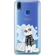 Прозрачный чехол Uprint Vivo Y93 Lite Cat Style