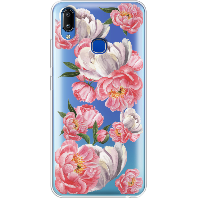 Прозрачный чехол Uprint Vivo Y93 Lite Peony Watercolor Style