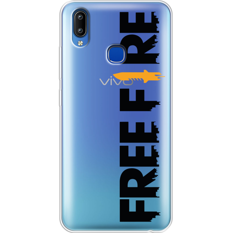 Прозрачный чехол Uprint Vivo Y93 Lite Free Fire Black Logo