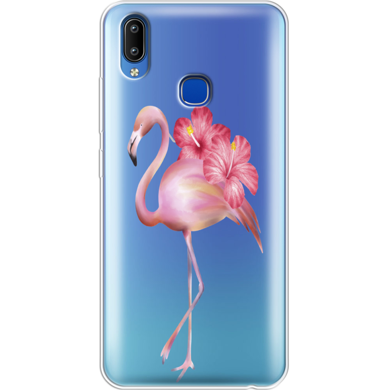 Прозрачный чехол Uprint Vivo Y93 Lite Floral Flamingo