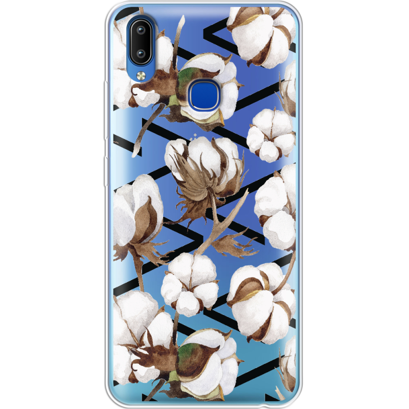 Прозрачный чехол Uprint Vivo Y93 Lite Cotton flowers