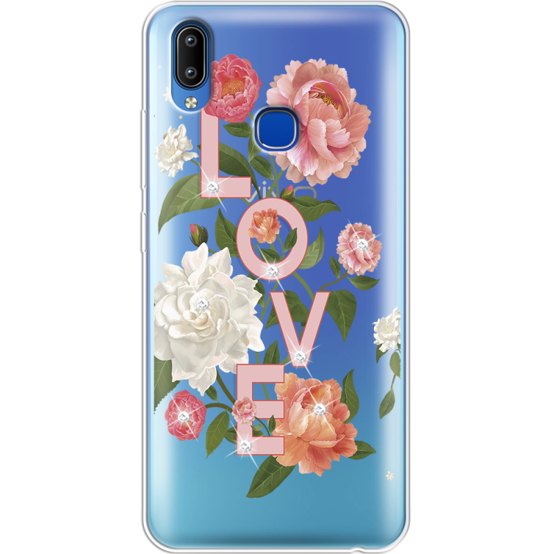 Чехол со стразами Vivo Y93 Lite Love