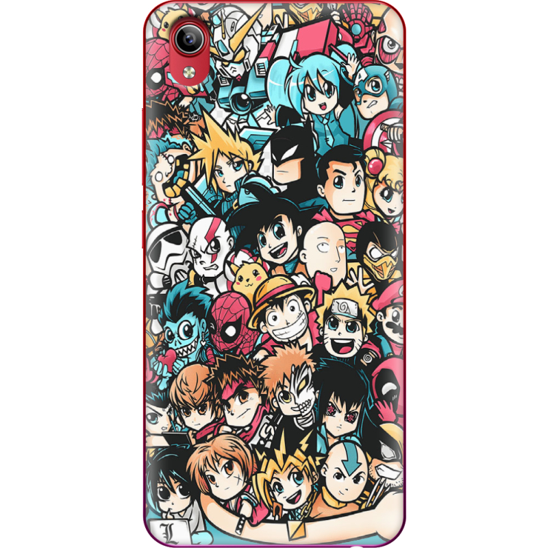 Чехол Uprint Vivo Y91C Anime Stickers