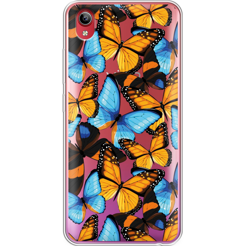 Прозрачный чехол Uprint Vivo Y91C Butterfly Morpho